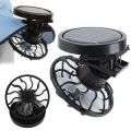 2PCS Portable Mini Solar Powered Fan Clip Climbing Cooling Fan Camps Wilderness Summer Hand Held Hat Cap Fan. 