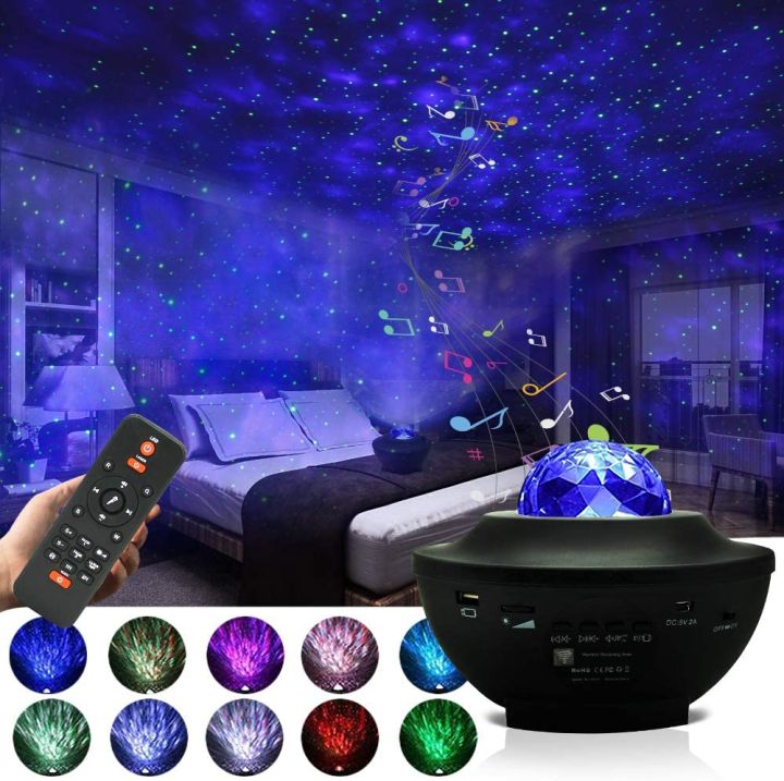 Galaxy Light Bluetooth Remote Control Starry Projection Star Projector Night Lamp With MP3 Speaker Daraz .np
