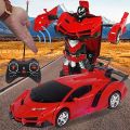Transforming Car Robot - Remote Control Supercar Toy with Deformation and Drifting, 1:18 Scale. 