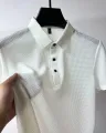 Summer Stylish Ice Silk Fabric Polo T-Shirt For Men. 