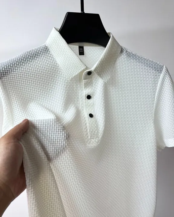Summer%20Stylish%20Ice%20Silk%20Fabric%20Polo%20T-Shirt%20For%20Men%20-%20Image%204