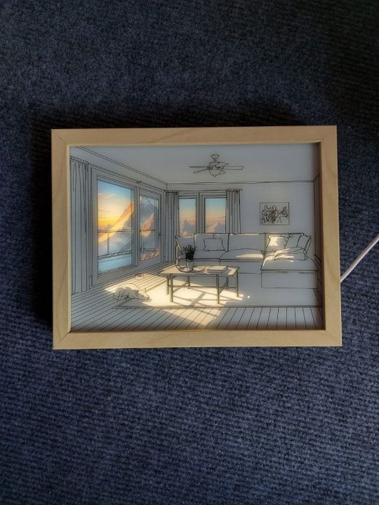 Led%20Light%20Wooden%20Photo%20Picture%20Frame%20Painting%20Sunshine%20Luminous%20Painting%20Lighting%20Painting%20Decorative%20%7C%201%20Piece%20-%20Image%202