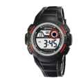 Mingrui Unisex Black Color Rubber Strap With Red Dial Digital Watch. 