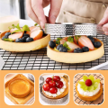 NAMUNY 2PCS Tart Rings 8 Inch Round Perforated Cake Ring,Nonstick Stainless Steel Baking Rings, Heat Ring Molds for Cooking. 