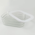 JAERBEE Meat Fridge Storage Containers Container with Lid for Meat Fridge Storage Box Suitable for Storing Bacon B. 