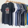 Summer plus size men's short-sleeved T-shirt men's half sleeve loose work sweat-absorbing night market stall manufacturer wholesale. 