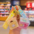 Wenefang Cartoon Sanrio Rubik's Cube creative key chain Kulomi Hello New style Kitty Cinnamoroll Stitch pendant doll cute key chain gift. 