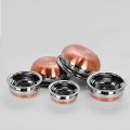 5 Pieces Handi Set Stainless Steel Copper Bottom Kitchen Serving Bowl Cooking Bowl Warming Bowl 5 pieces Bowl With Lid. 