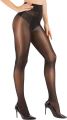 Black Solid Silk Spandex Stocking For Women. 
