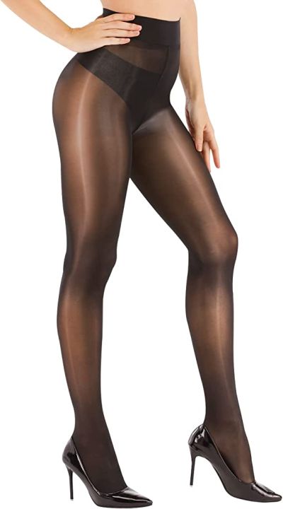 Black%20Solid%20Silk%20Spandex%20Stocking%20For%20Women%20-%20Image%202