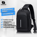 totoro SB Rechargeable Crossbody Bag Casual Anti-Theft Waterproof Men's Shoulder Sales promotion Bag Multifunctional Fenruien Men's Bag Short Haul Chest Bag U. 