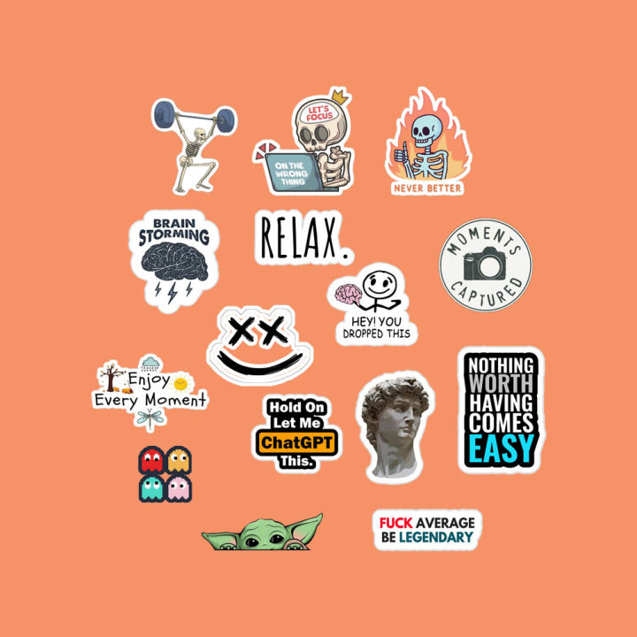 Unforgettable Sticker Cute Memories Sticker Pack Water Proof 15 pcs | Daraz.com.np