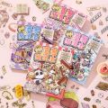 Kawaii Mini Size Landscape Sticker Book DIY 8 in 1 Miniature Scene Collection Cartoon Visual Stacking 3D Pocket Cabin Scene Stickers Kids. 