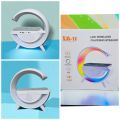 Table Lamp 10W Wireless Charger Stand Pad with Bluetooth Speaker TF RGB Multifunctional Bedside Desktop Night Light. 
