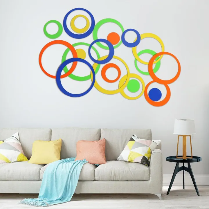 5PCS/Set%20DIY%20Wall%20Art%20TV%20Background%203D%20Circles%20Wall%20Stickers%20Mural%20Round%20Decals%20-%20Image%205