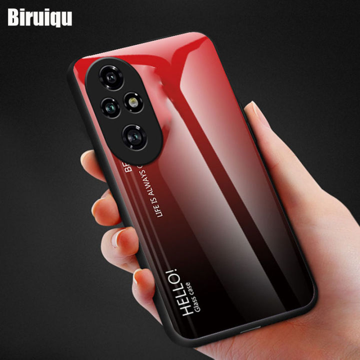 Biruiqu%20For%20Honor%20200%20Pro%20Shockproof%20Gradient%20Tempered%20Glass%20Back%20Soft%20Silicone%20Edge%20Case%20Cover%20-%20Image%209