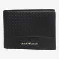 Black Giorgio Armani Texured Genuine Leather Wallet For Men. 