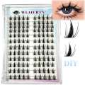 10-14-Individual Lashes 12Row DIYClusters Natural Long Manga False Eyelashes Extension Makeup Tool Individual Eyelash maquille. 