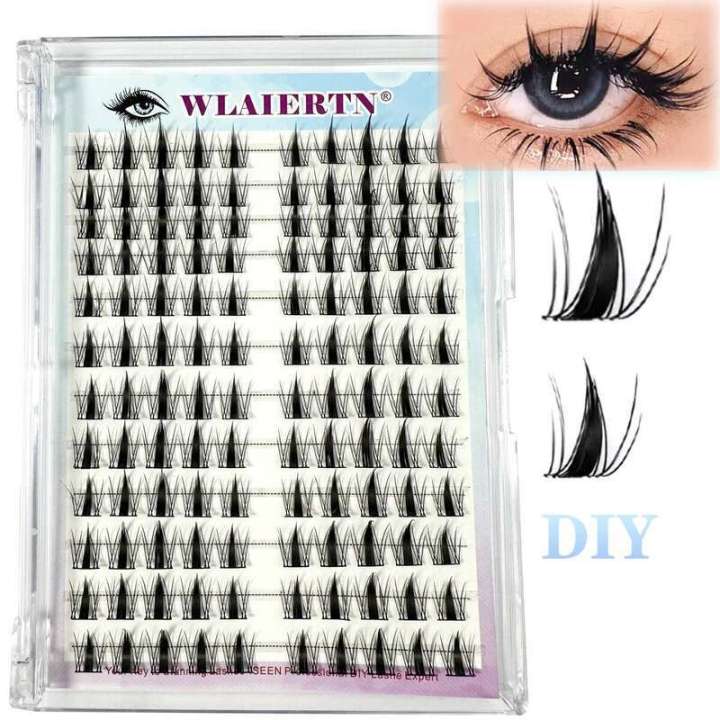 10-14-Individual Lashes 12Row DIYClusters Natural Long Manga False Eyelashes Extension Makeup Tool Individual Eyelash maquille