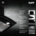 KAFF Chimney | LIZ DHC 60 | Dry Heat Auto Clean Technology | Black Tempered Curved Glass | Heavy Duty Baffle Filter | Touch Control with Digital Display. 