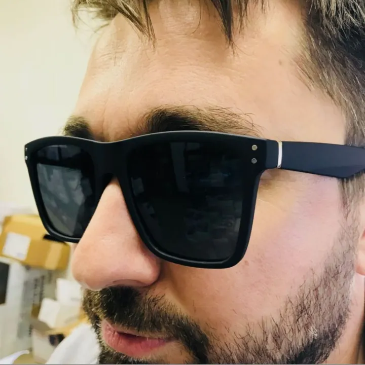 New%20Casual%20Men%20Matte%20Black%20Square%20Frame%20Sunglasses%20with%20Polarized%20Lens%20-%20Fashionable%20Eyewear%20Accessory/Without%20Cover%20-%20Image%202