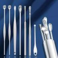 6 Pcs Ear Wax Cleaner - Reusable Ear Cleaner Tool Set with Storage Pouch. 