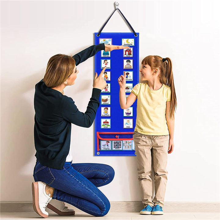 Visual%20Schedule%20for%20Kids%20Daily%20Routine%20Chart%20with%2070%20Cards%20Felt%20Autism%20Learning%20Behavioral%20Tool%20for%20School%20-%20Image%207
