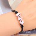 Fresh Handmade Basketball Baseball Bracelet Volleyball Resin Wax Line Woven Bracelet Jewelry Accessories Rugby Bracelet Friend. 