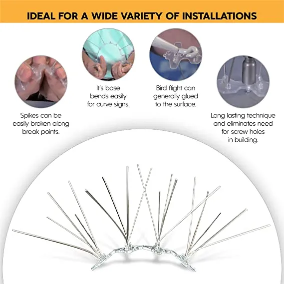 (Pack%20of%206)%20Bird%20Spikes%20Stainless%20Steel%205%20Pin%20Deterrent%20Spikes%20Repellent%20Fence%20Spikes%20Comes%20Assembled%20&%20Covers%203.84%20meters%20(384cm)%20-%20Image%206