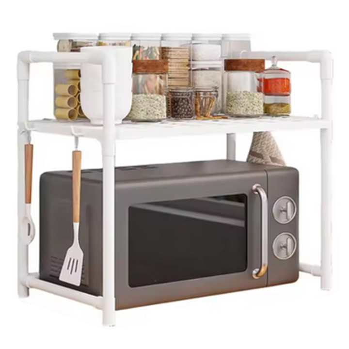 CGearuppt Kitchen Storage Rack Multi-Layer Microwave Rack Adjustable Standing Countertop Condiment Oven Shelf Kitchen Accessorie B