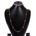 Jewel Queen Gold Plated Simple And Latest Design Chain With Moti Ball Chain Necklace For Women. 