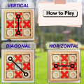 Toys World | Wooden Tic Tac Toe Mind Challenging Cross Game For Kids Wooden Toy. 