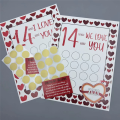 14 Things Love Things Valentine Day Scratch-Off Print Romantic Greeting Love Scratching Card for Husband Wife Lovers,B Easy to Use. 