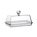 Convenient Acrylic Clear Butter Dish Rectangular Transparent Butter Keeper Tray Reusable with Handled Lid Butter Dish Container Kitchen. 