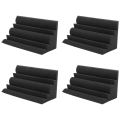 4 Pcs Corner Bass Trap Acoustic Panel Studio Sound Absorption Foam 12*12*24cm. 