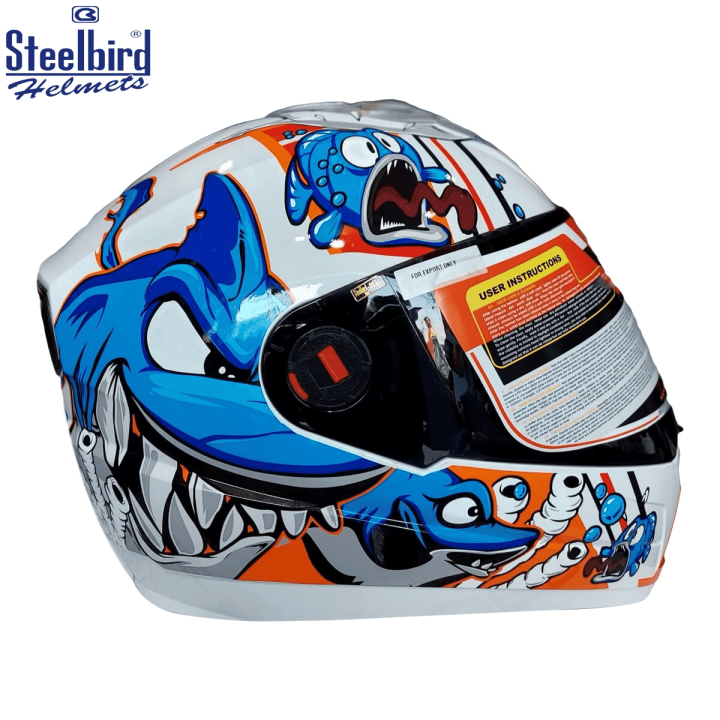 Steelbird Air Baby shark Full Face Helmet