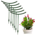 10 Pack Plastic Half Round Plant Support Ring Plastic Plant Cage Holder Flower Pot Climbing. 