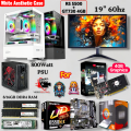 Transparent Gaming PC Ryzen 5 5600GT or (Ryzen 5 5500 + Nvidia GT730 4GB Graphics), 800Watt PSU Pairs 19" Monitor,  8/16GB DDR4 RAM, 512/256GB Nvme M.2 SSD Gaming CPU. 