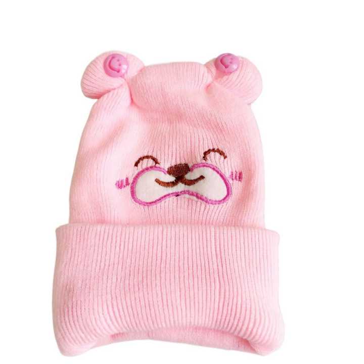 Baby Woolen Cap Design Newborn Cute Warm Baby Woolen Monkey Cap