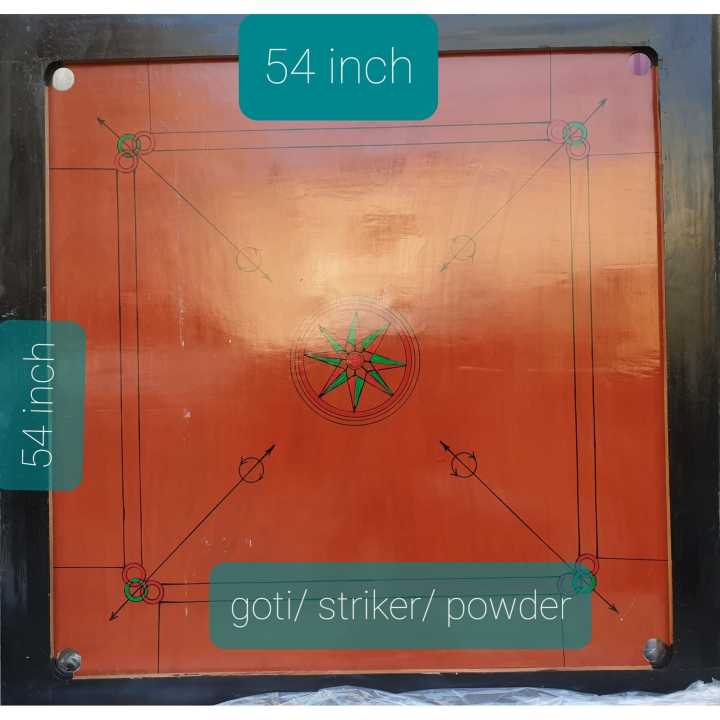 Carrom Board 54" Biggest Size, Nepali Board With Goti, Striker and Powder By SohamSumiran | Hand Crafted In Nepal