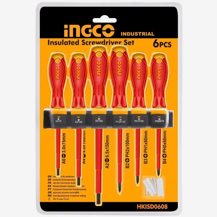 Ingco Insulated Screwdriver Set – 6Pcs – Hkisd0608 | Daraz.com.np