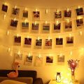 20 Plastic Photo Clip Led String Lights For Home Decor. 