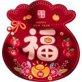 Wall Stickers Cartoon Horse Year Door Sticker Chinese Style Traditional Character Stickers Blessing Flocked Spring Festival Couplets New Year Celebration. 