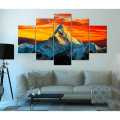 Big Size 5 Panel Nature Canvas | Wall | Home Decor | Canvas | Wall Art With Frame Inside By Etraders Nepal. 