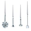 HOT Stainless Steel Ear Gauges Stretching Plugs Tapers Insertion Pin for Ear Nose Stretcher 16G 14G Piercing Stretching Kit. 