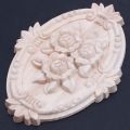 fasdaga 2X Retro Wood Ornament Applique Carving Ornament for Cabinet Door Furniture Decoration(13X9cm). 