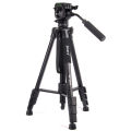 JMARY KP-2599 Professional 2-in-1 Camera Tripod & Monopod Stand | Hydraulic Fluid Head for Smooth Video | 360° Panoramic Shooting | Heavy Duty Aluminum Alloy for DSLR, Mirrorless & Mobile Phones. 