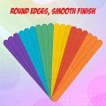 500 PCS Colorful Popsicles Wooden Rainbow Color Craft Handmade Sticks As Shown Wood for School Children. 