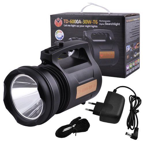 Super Powerful LED Rechargeable Floodlight 30W TD 6000A T6