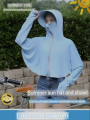 Sun Protection Clothing For Women2024Summer Ice Silk Uv Protection Breathable Long Sleeves All-Matching Western Style Hooded Cycling Sun-Protective Clothing. 